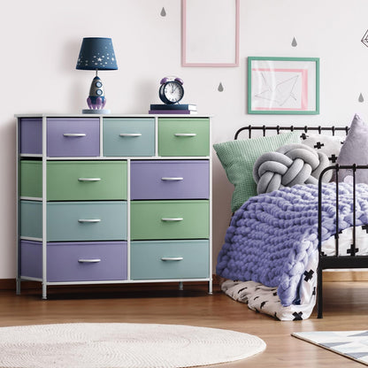 Kids Dresser for Bedroom, Fabric Drawers (8 Drawer, Pink)