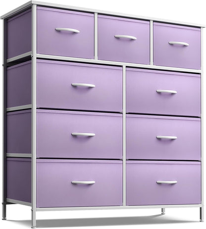 Kids Dresser for Bedroom, Fabric Drawers (8 Drawer, Pink)