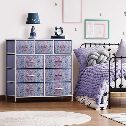 Kids Dresser for Bedroom, Fabric Drawers (8 Drawer, Pink)