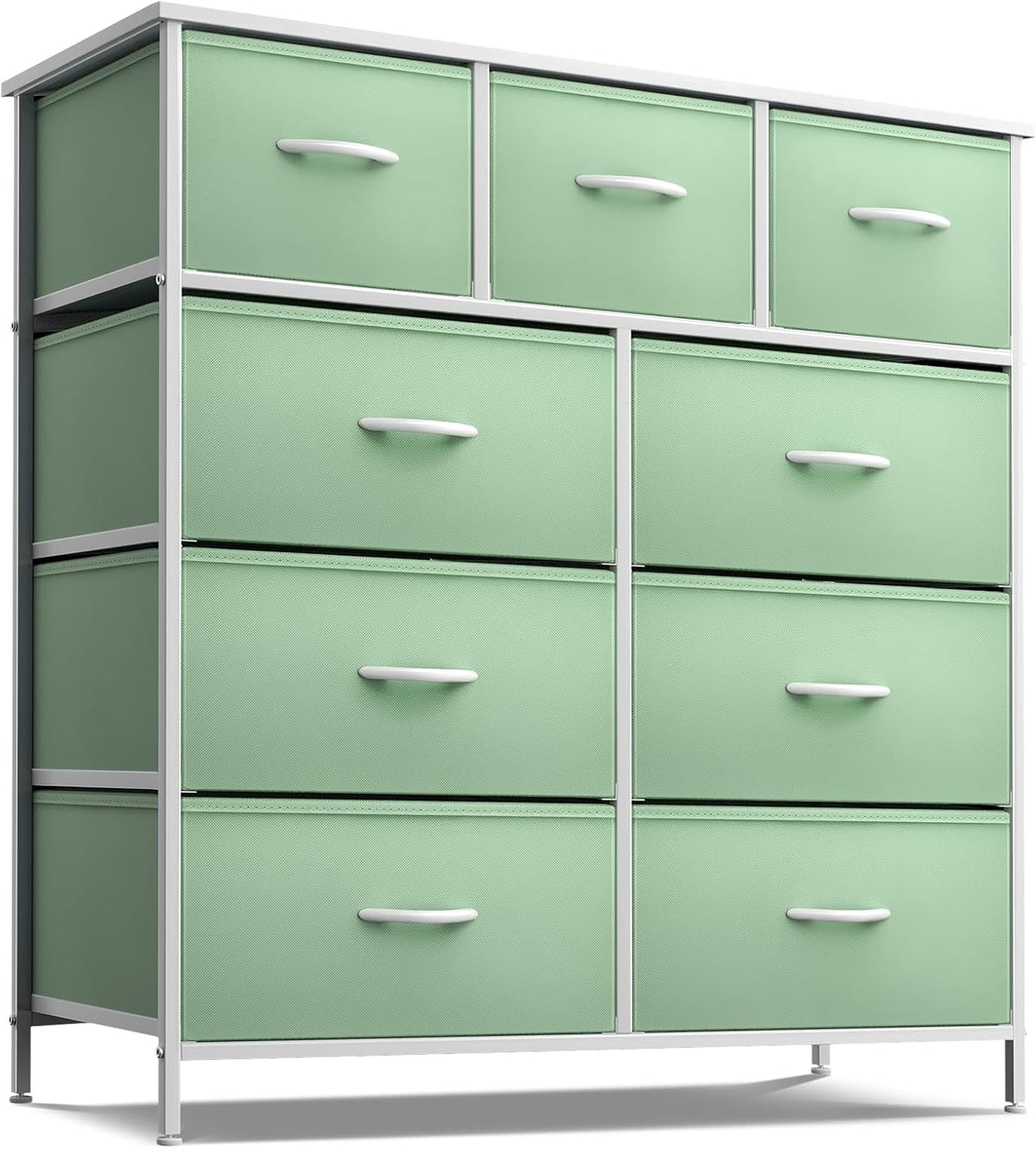 Kids Dresser for Bedroom, Fabric Drawers (8 Drawer, Pink)