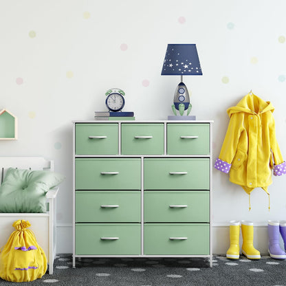 Kids Dresser for Bedroom, Fabric Drawers (8 Drawer, Pink)