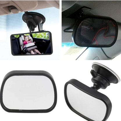 Baby Car Mirror, Monitor Infant Child Mirrors for Rear Facing Car Seat with Wide Clear View - Safety Shatterproof Rearview Mirror Adjustable Acrylic 360° for Back Seat(black)