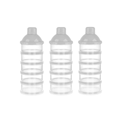 Accmor Formula Dispenser On The Go, 5 Compartments Stackable Formula Container for Travel, Baby Milk Powder Kids Snack Container, BPA Free