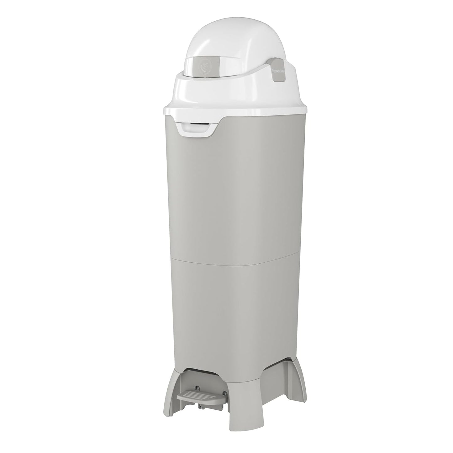 Foundations Hands Free Tall Diaper Pail with Airtight Lid - Durable & Odorless Disposal, Large Capacity, Holds up to 60 Newborn Diapers, Refill with Any Bags, Baby Registry Gift - Gray (9622057)