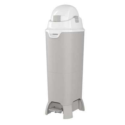Foundations Hands Free Tall Diaper Pail with Airtight Lid - Durable & Odorless Disposal, Large Capacity, Holds up to 60 Newborn Diapers, Refill with Any Bags, Baby Registry Gift - Gray (9622057)