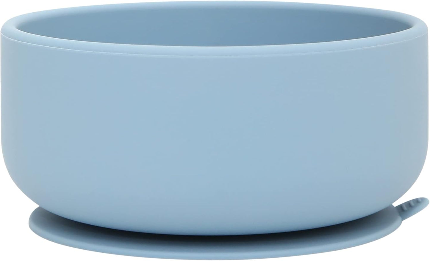 dollop Silicone Suction Bowl | BPA Free | Dishwasher & Microwave Safe (Slate Blue)