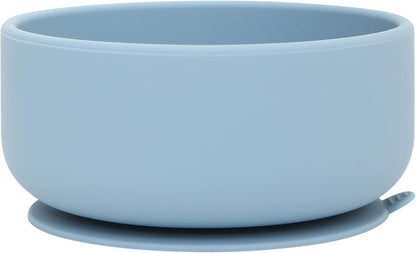 dollop Silicone Suction Bowl | BPA Free | Dishwasher & Microwave Safe (Slate Blue)
