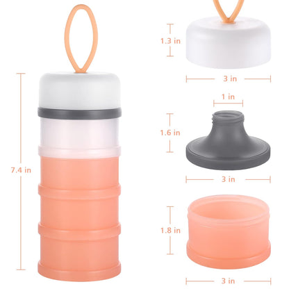 Accmor Baby Formula Dispenser On The Go, Stackable Formula Dispenser Formula Container to Go, Non-Spill Portable Milk Powder Kids Snack Storage Container, BPA Free