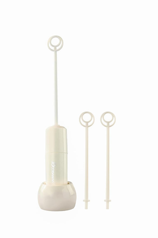 Handheld Electric Baby Formula Mixer,Handheld Drink Mixer (Off White)