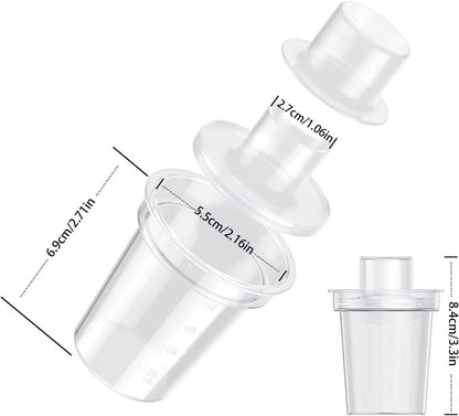 6pcs Baby Milk Powder Dispenser, Baby Formula Dispenser, Formula Dispenser, Travel Milk Powder Container, Snack Storage Box Milk Powder Kids Snack Container 80ml (Clear, 8.4X5.5X5.5CM)