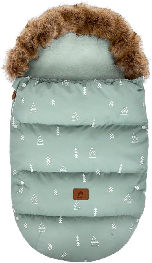 HOUSBAY Baby Stroller Bunting Bags Stroller Footmuff Universal Sleeping Bag Winter Outdoor Hooded Bunting Bag Windproof and Water-Resistant Suitable Below 5 ℃