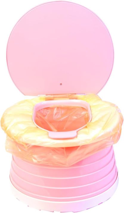 Toddler Potty - Collapsible Training Seat For Toddlers - Portable Travel Toilet Trainer for Baby Boys and Girls 2 years and older - Pop Up Potties with Easy Clean for Outdoor Camping