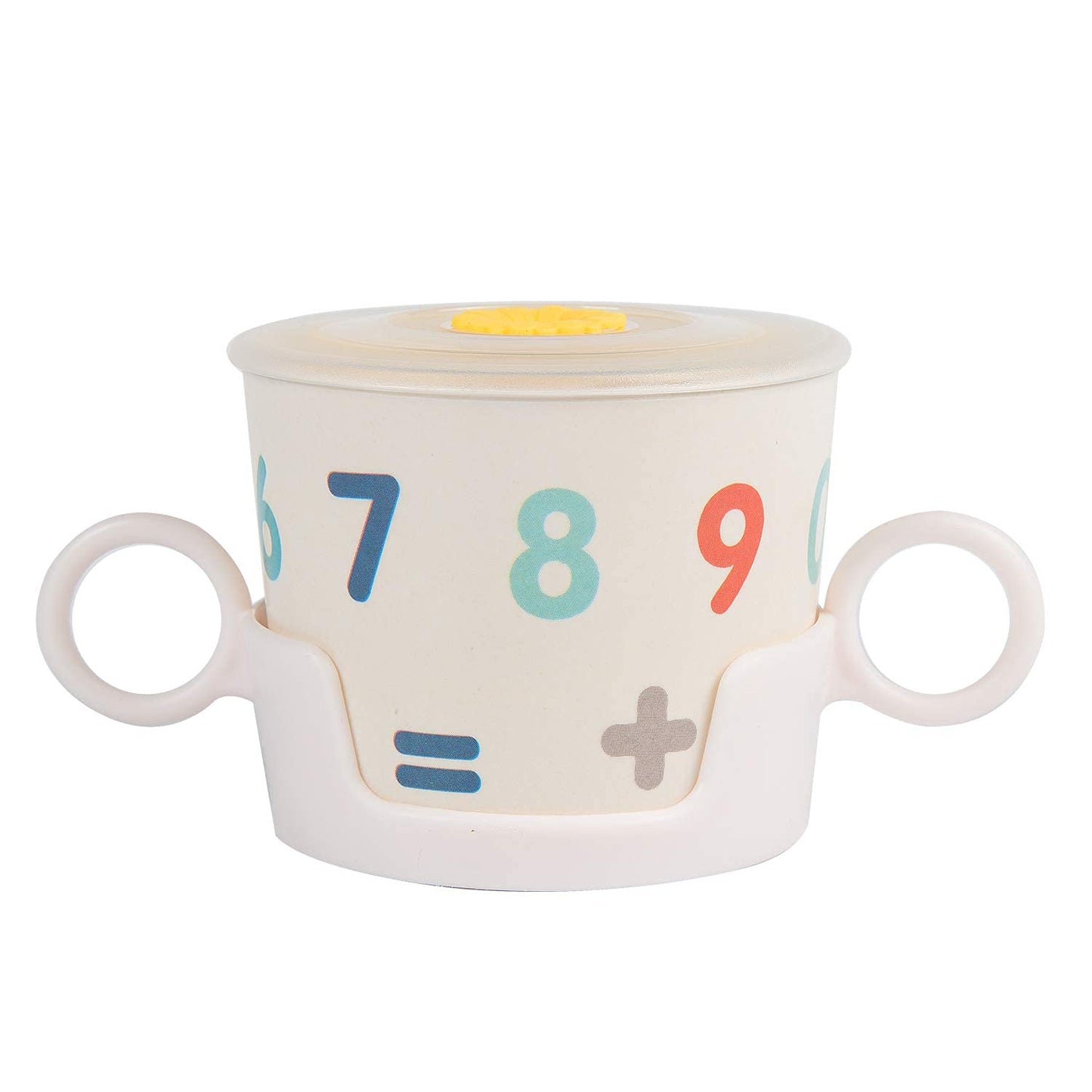 shopwithgreen 7Pcs/Set Bamboo Kids Dinnerware Set - Children Dishes - Food Plate Bowl Cup Spoon Fork Set Dishware, Cartoon Tableware, Dishwasher Safe Kids Healthy Mealtime, BPA Free