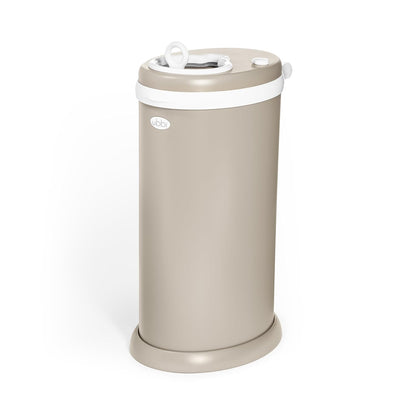 Ubbi Steel Diaper Pail, Odor Locking, No Special Bag Required, Award-Winning, Registry Must-Have, White