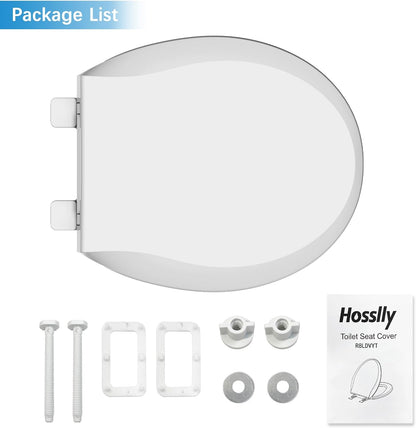 Toilet Seat with Toddler Seat Elongated, PP Material Family Toilet Seat Cover, Soft Close Adult & Toddler Seats, Easy to Clean, Safe Potty Training Solution for Kids, Bathroom Upgrade for Home