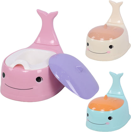 Potty Seat Baby Training Chair Boys Girls Toddler Whale Comfortable children 1-5 years old Baby toilet Animal seat with lid back potty trainer (Pink)
