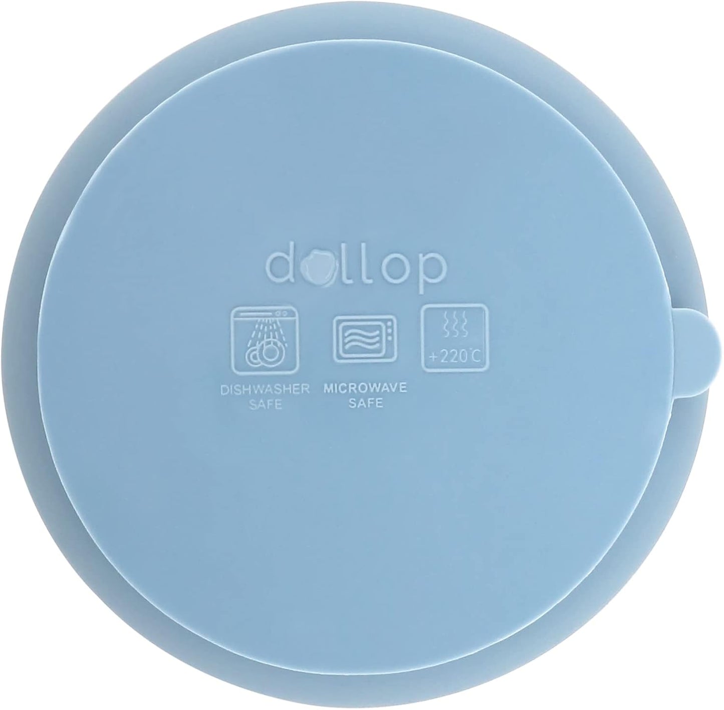 dollop Silicone Suction Bowl | BPA Free | Dishwasher & Microwave Safe (Slate Blue)