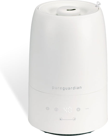PureGuardian 30-Hour 0.80 Gal. Top Fill Cool Mist Ultrasonic Humidifier for Home with Aromatherapy Tray, Covers 320 Sq. Ft, White, H950AR