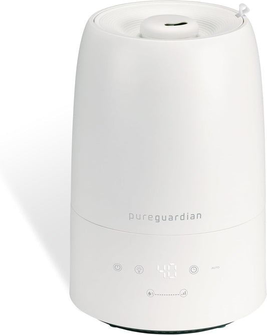PureGuardian 30-Hour 0.80 Gal. Top Fill Cool Mist Ultrasonic Humidifier for Home with Aromatherapy Tray, Covers 320 Sq. Ft, White, H950AR