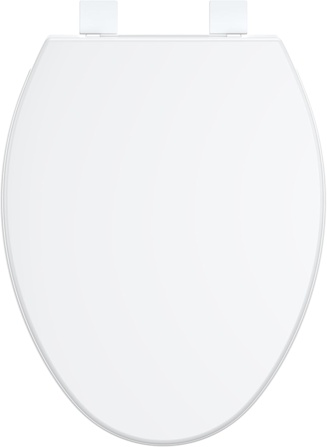 17" White Round Toilet Seat for Adult and Child, Built-In Potty Training Seat with Soft Quiet Close Non-Slip Design, Magnetic Kids Seat and Cover for Round/Oval Toilets, Easy to Install and Clean