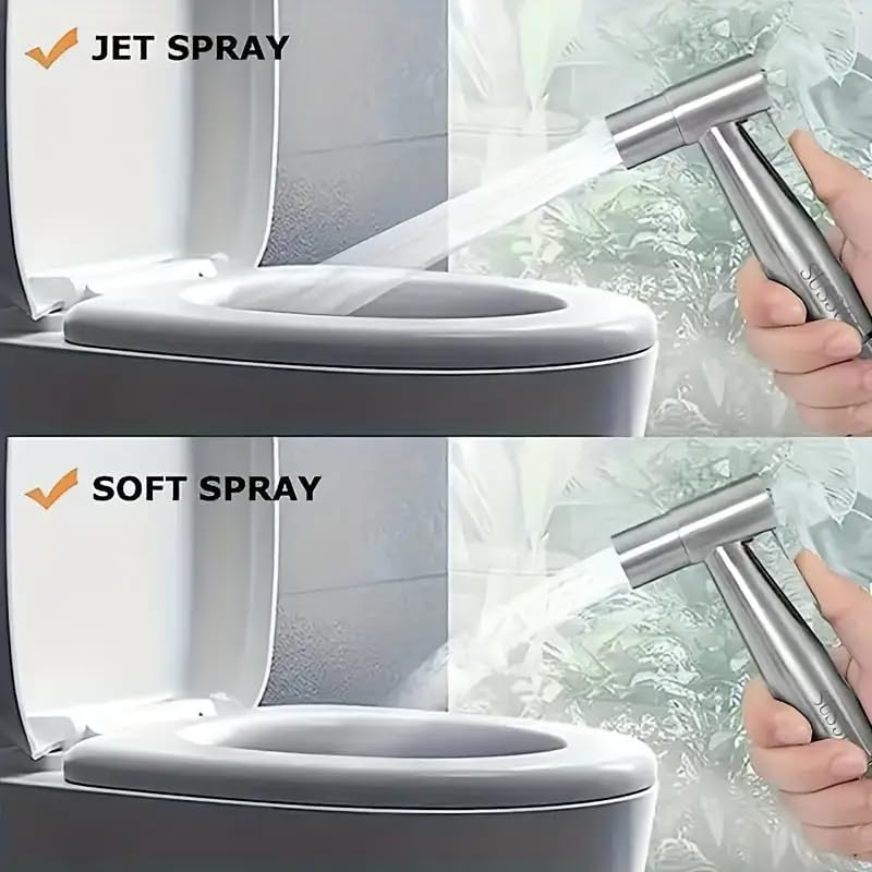 Handheld Toilet Bidet Sprayer Kit – High-Pressure Stainless Steel Hose for Personal Hygiene, Feminine Care & Cloth Diaper Cleaning