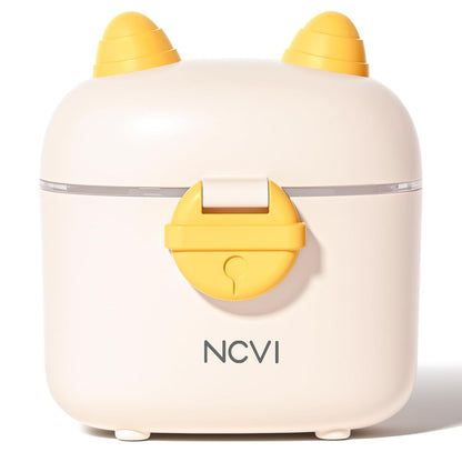 NCVI Baby Formula Dispenser On The Go, Formula Container To Go, Formula Holder for Travel, Outdoor Picnic with Baby Infant, Portable Container for Milk Powder, Snacks, Candy, Fruits (Pink)