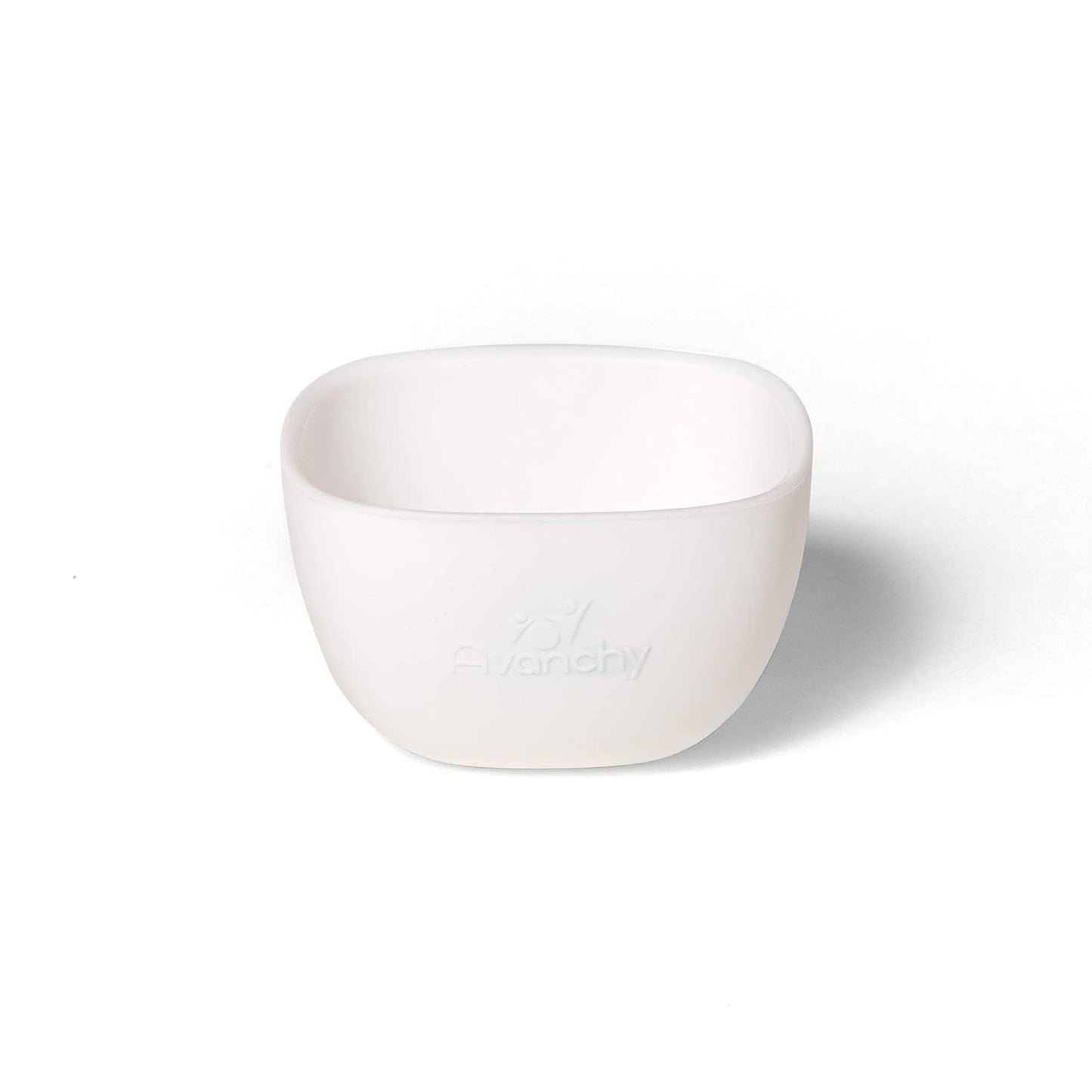 Avanchy Baby Bowls Silicone MINI Prep Bowl Set for Babies Kids Toddler for Feeding Food 4 oz, White
