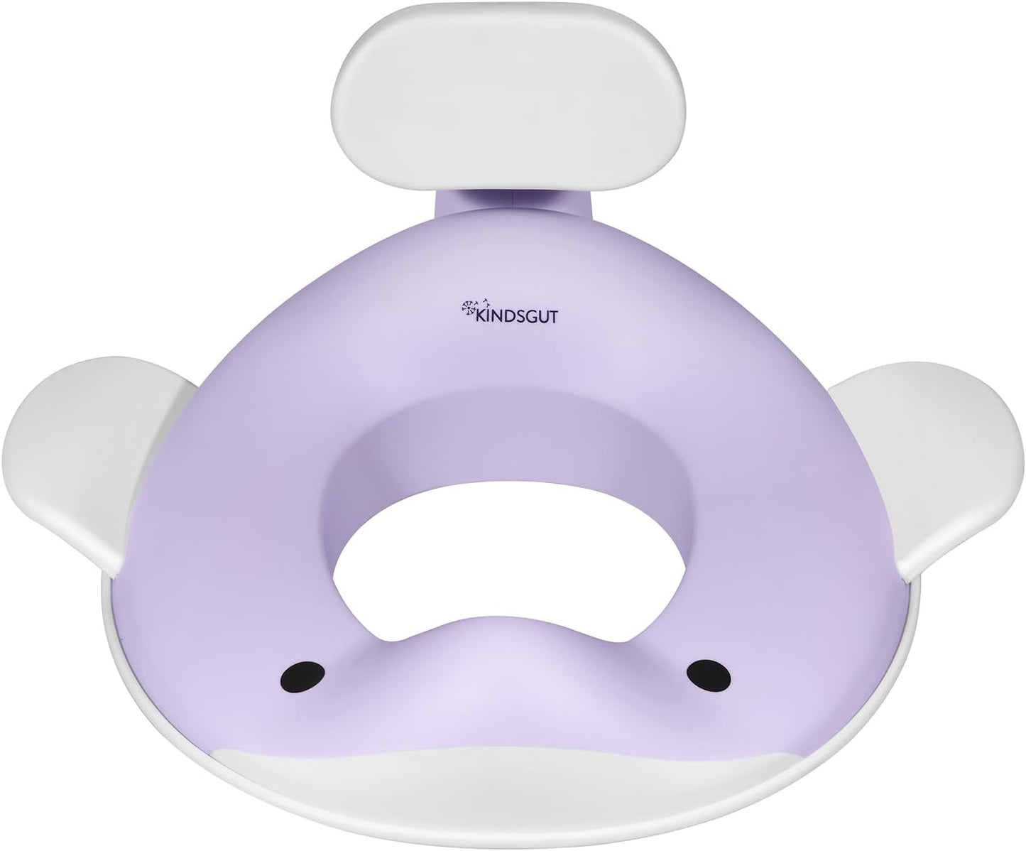 Kindsgut Whale Potty Training Seat for Toddlers – Kids Toilet Seat with Backrest, Non-Slip, Fits Round & Oval Toilet Seats, Designed in Germany, Peach