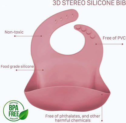 Bamboo Suction Plates for Babies and Bamboo Plates For Kids Baby Feeding and Weaning (Pink)