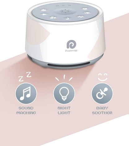 Dreamegg D1+ Sound Machine & Alarm Clock - Sound Machine for Sleep, White Noise Machine with 29 Soothing Sounds, Night Light, 0-100% Dimmable, White Noise Alarm Clock for Bedrooms Adults Baby