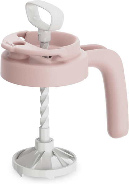 Papablic 32oz Formula Mixing Pitcher Lid, Breastmilk Pitcher Mixing Handle & Flip Locking Spout for Mixing Formula/Breastmilk/Protein Powder/Coffee, Blue