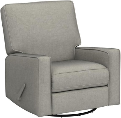 Harkawon Swivel Rocker Recliner Chair, Glider Rocker Recliner, Rocking Chair Nursery, Fabric Chair with High Back, Deep Seat, for Living Room, Bedroom, Beige