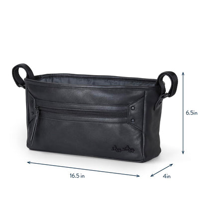 Itzy Ritzy Adjustable Stroller Caddy and Organizer Bag Featuring Front Zippered Pocket, 2 Built-In Interior Pockets & Adjustable Straps to Fit Nearly Any Stroller (Coffee and Cream)