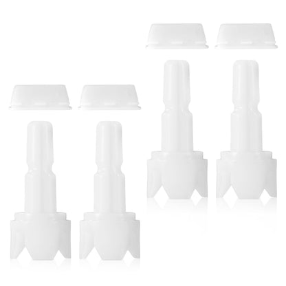 8pcs Replacement Parts Compatible with Baby Brezza FRP0046 Formula Pro Advanced, Axle Stem Shaft and Silicone Scraper Rubber Blade Pieces Accessories (Attach to Locking Cover)