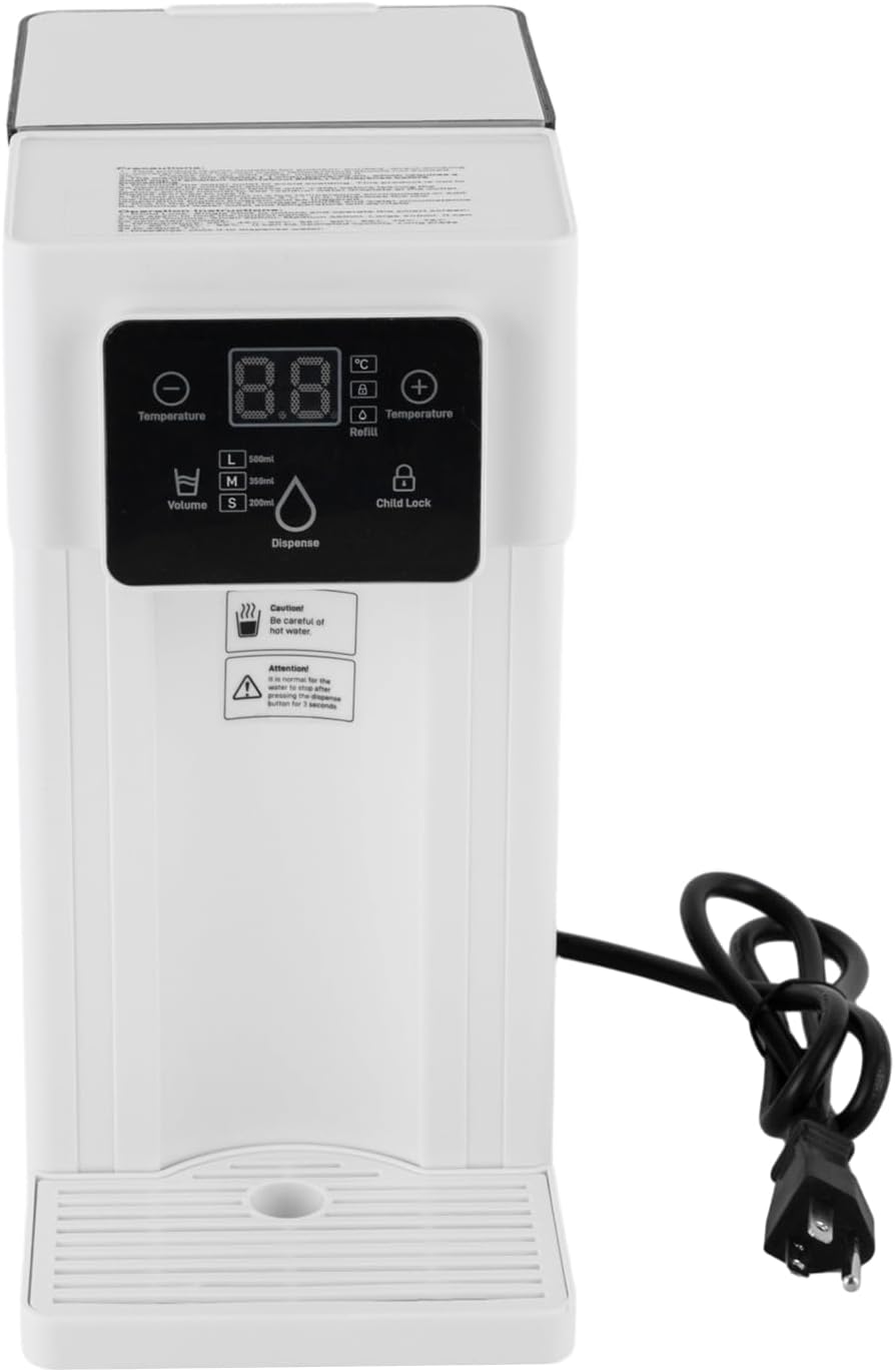 Instant Water Dispenser, 1500 Watt Fast Heating Countertop Water Dispenser, Adjustable Temperature (90°F-212°F), 3 Liter/0.79 Gallon Tank, Child Lock, For Home, Office (White and Green) (Green)