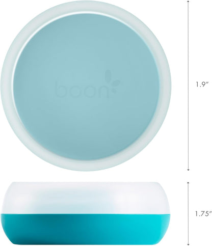 Boon Baby Bottle Storage Buns - Travel Holders for Nursh Bottles - Blue and White, 3 Count