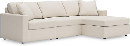 Signature Design by Ashley Modmax Coastal Press-Back Swivel Glider Rocker Recliner with Machine Washable Cover, Hidden Storage Compartments and 2 Bolster Pillows, Beige - Colors A