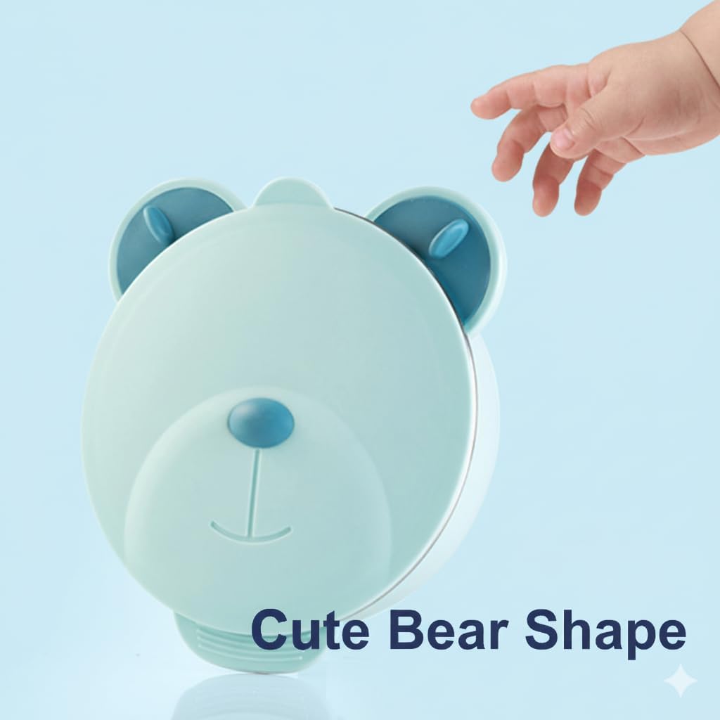 I love D&M Baby Toddler Food-Grade 316 Stainless Steel Bowl with Insulated Lid Strong Suction Leak-Resistant BPA Free Easy to clean (no utensil, Placid Blue)