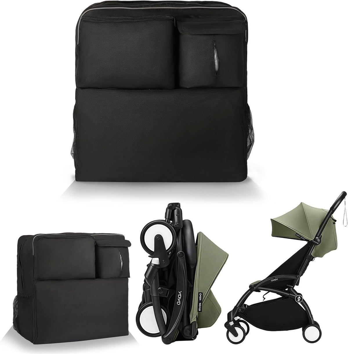 Baby Stroller Storage Backpack, Compatible with YOYO Strollers, Fits Strollers Sized 18.50x17.72x10.63 Inches, Great for Daily Outings and Air Travel