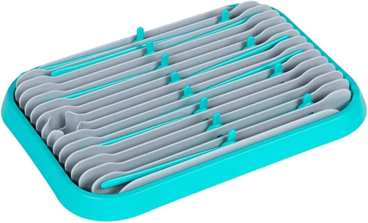 Baby Bottles Drying Rack, Folding Drainer for Feeding Bottles Accessories Dryer Holder(Green)