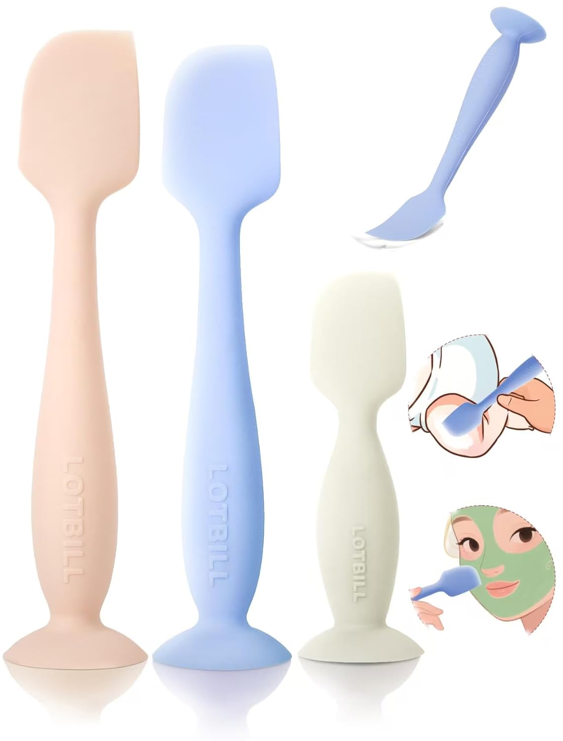 Diaper Cream Spatula, 2 Pack Butt Spatula Baby, Silicone Diaper Cream Applicator, Full-Size and Mini Butt Paste Spatula for Babies, Newborn Baby Necessities (Pink)