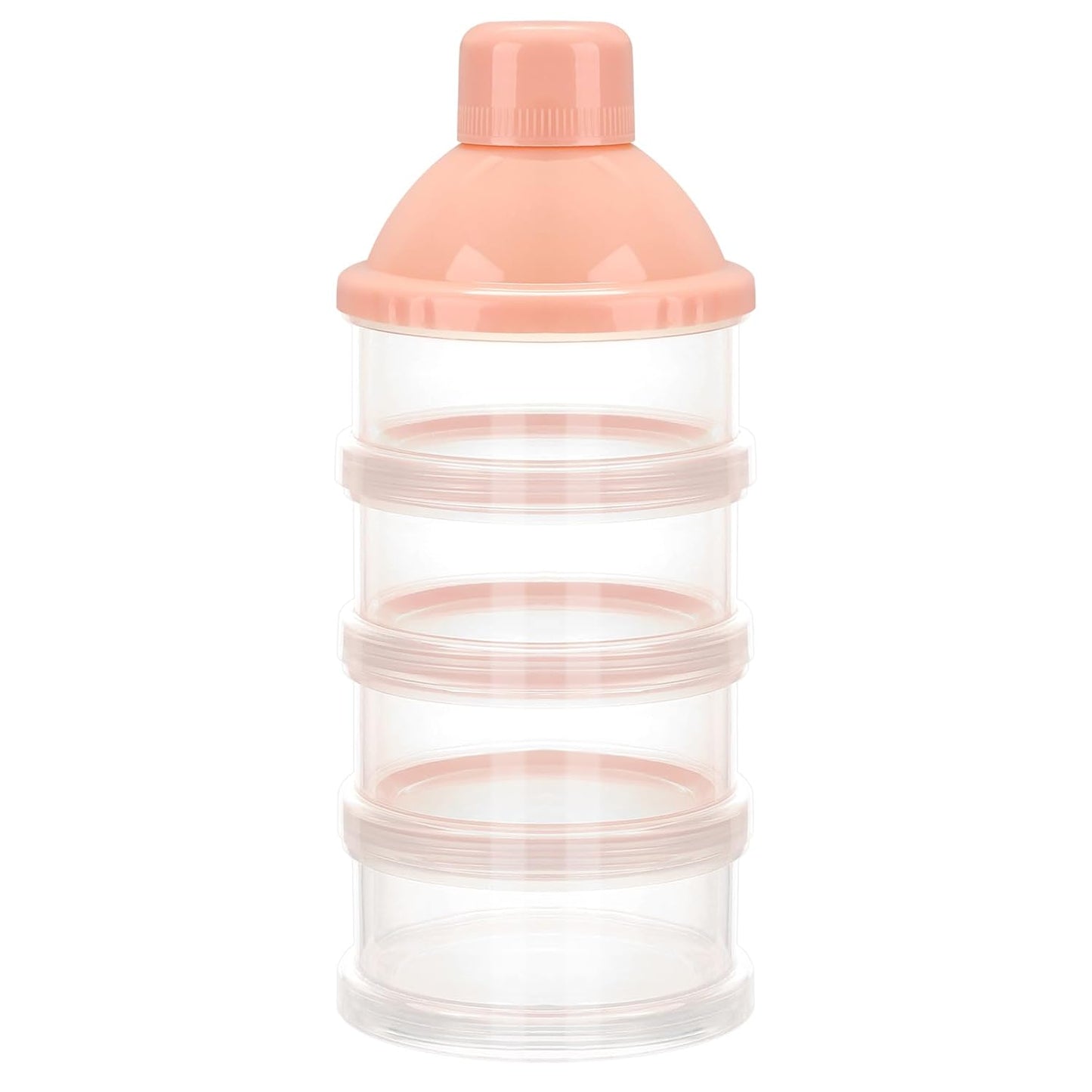 Accmor Formula Dispenser On The Go, 4 Compartments Stackable Formula Container for Travel, Baby Milk Powder Kids Snack Container, BPA Free ﻿