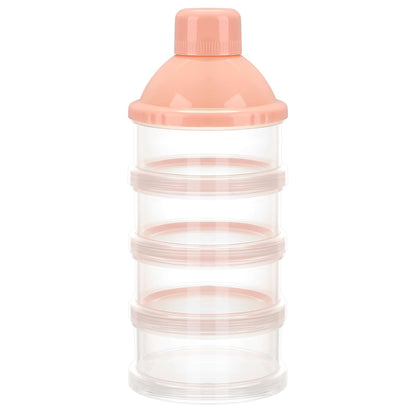 Accmor Formula Dispenser On The Go, 4 Compartments Stackable Formula Container for Travel, Baby Milk Powder Kids Snack Container, BPA Free ﻿