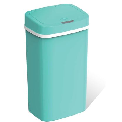 Smart Odor-Resistant Diaper Pail Trash Can with Motion Sensor Lid, Double Seal Odor Control, Removable Inner Shield, Battery Operated Bin,Quiet Auto Open Close,Home Hygiene Organizer (Blue)