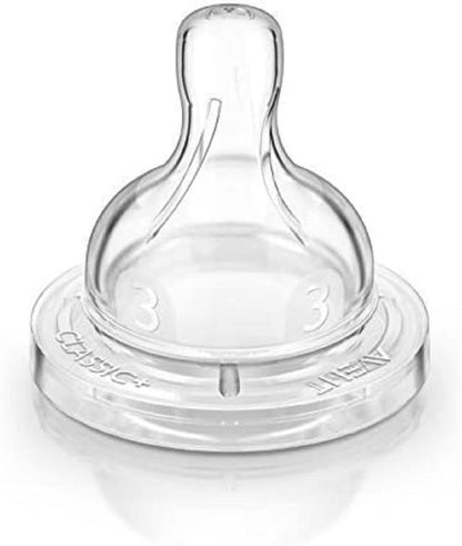 Philips AVENT BPA Free Classic Medium Flow Nipple, 2-Pack