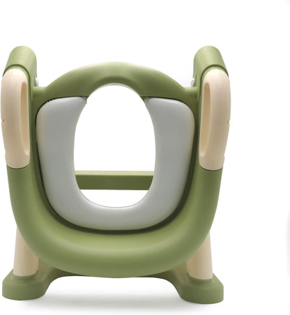 HTTMT- Giraffe Potty Training Toilet Ladder Seat With Upgraded Cushion Step Stool Ladder Toilet Chair/Toilet Trainer for Baby Toddler Kids Children In Pink [P/N: ET-BABY001-PINK STEP]