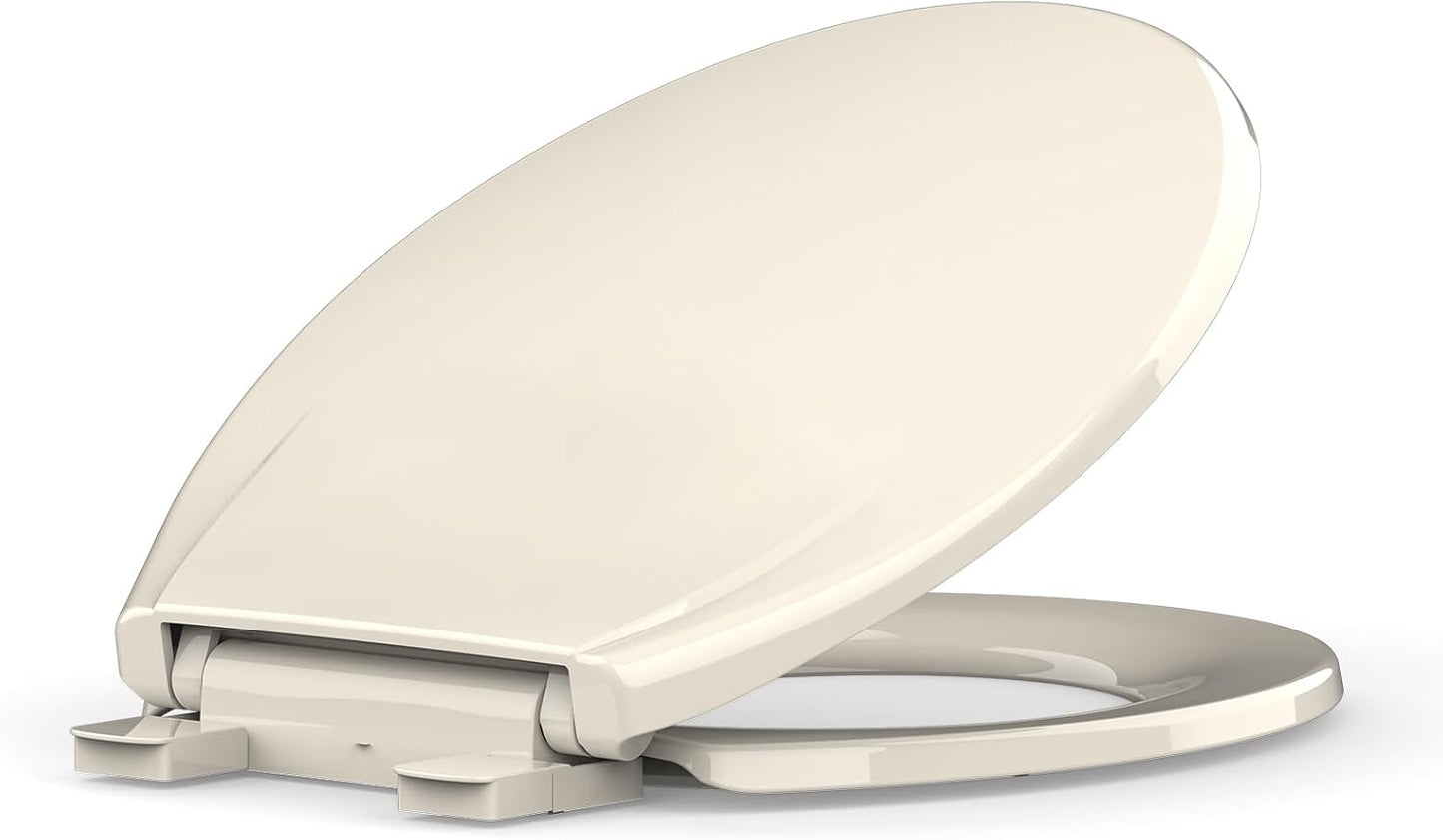 Toilet Seat Round,Toilet Seat with Toddler Seat Built in, Potty Training Toilet Seat Round Fits Both Adult and Child, with Soft Close,Easy Install and Clean - White, Round