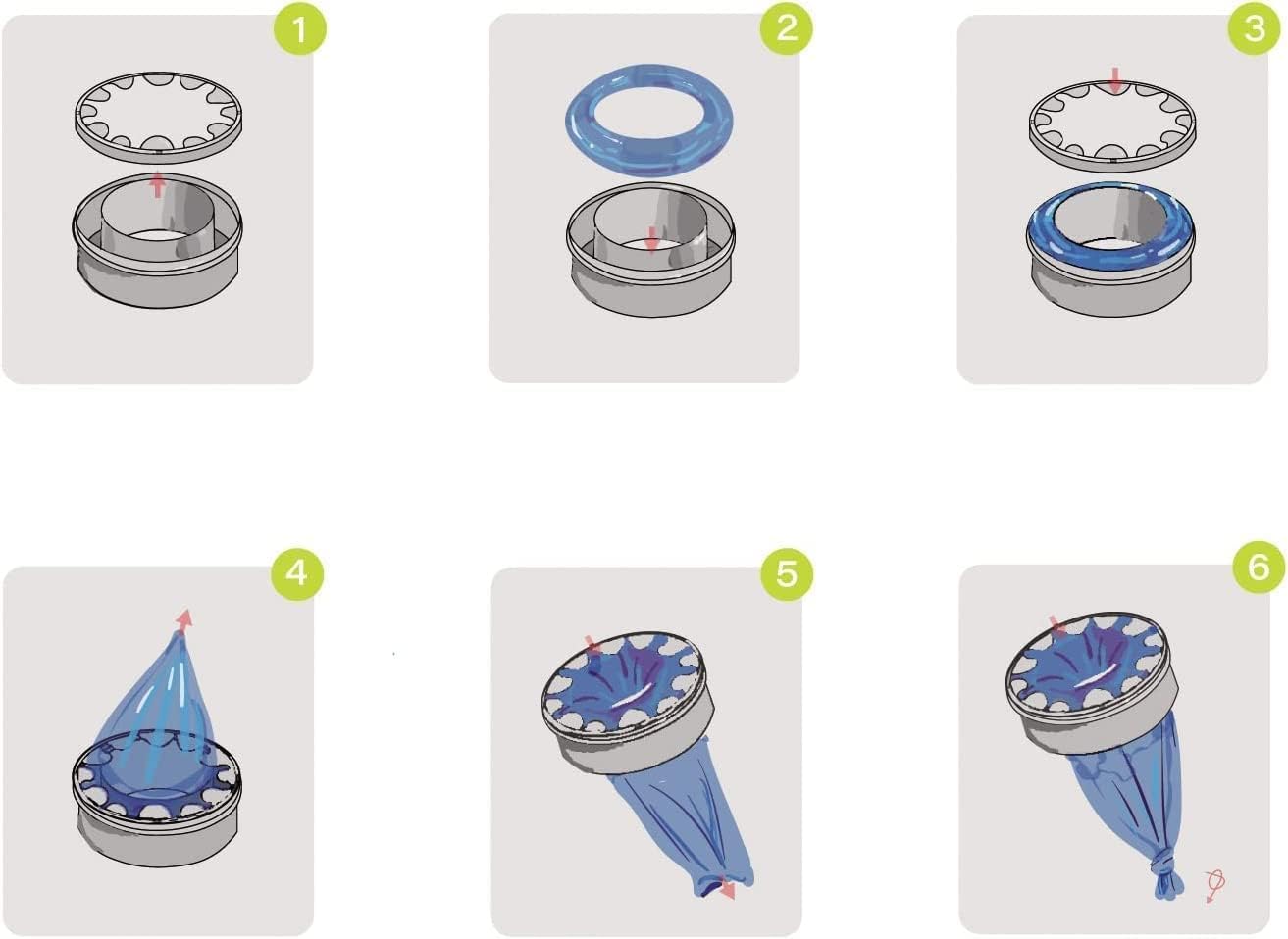 9 Pack Diaper Pail Refills Compatible with cartridges for Genie diaper pail refills bags refill (Cartridge is not included)