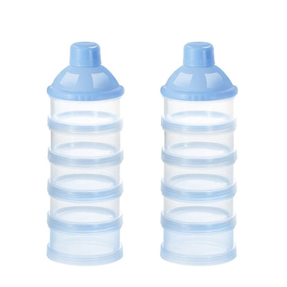 Accmor Formula Dispenser On The Go, 5 Compartments Stackable Formula Container for Travel, Baby Milk Powder Kids Snack Container, BPA Free