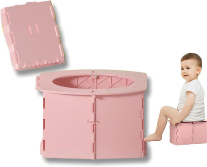 VUFVOID Travel Potty for Kids, Reusable Portable Folding Potty for Toddler, Travel Foldable Toilet for Travel Outdoor Camping, Toddler Potty Seat for Baby Training (Yellow)